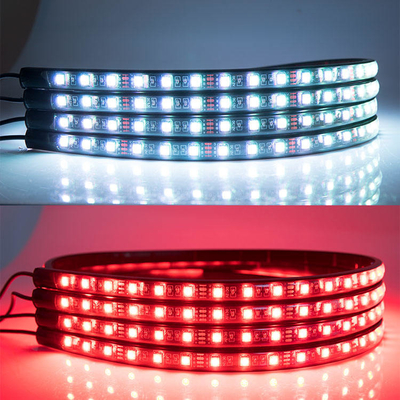 Automóveis LED luzes interiores Multi-Color controle remoto ABS flexível 12V Car LED Strip Light
