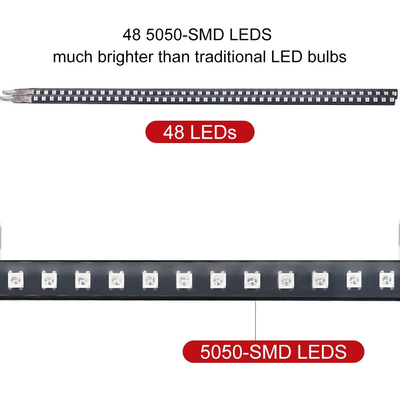 Universal ABS Lâmpadas de LED do interior do carro à prova d'água 56CM Car Flash Strobe Light Knight Rider Scanner Light