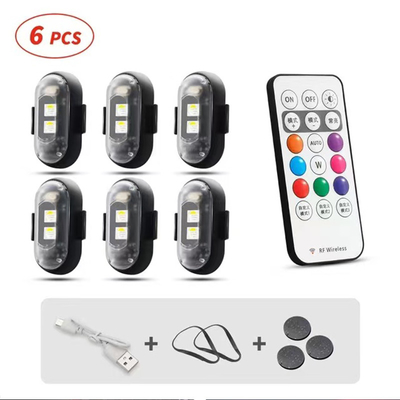 RGB Color LED Car Interior Atmosphere Lights Micro USB IP67 controle remoto sem fio