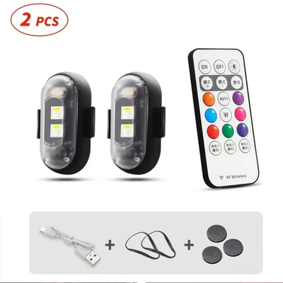 RGB Color LED Car Interior Atmosphere Lights Micro USB IP67 controle remoto sem fio