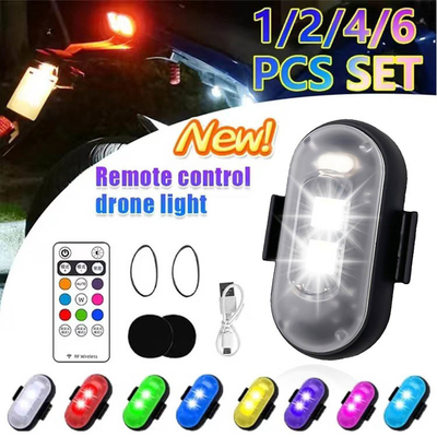 RGB Color LED Car Interior Atmosphere Lights Micro USB IP67 controle remoto sem fio