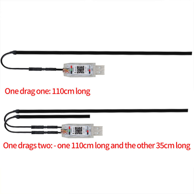 5V PVC USB LED Strip Lights 110cm com controle remoto APP Múltiplos modos de iluminação para atmosfera interior