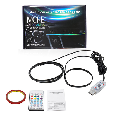5V PVC USB LED Strip Lights 110cm com controle remoto APP Múltiplos modos de iluminação para atmosfera interior