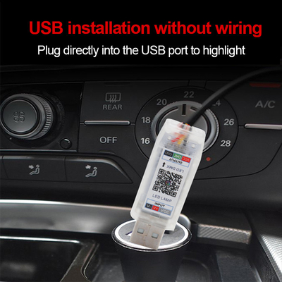 5V PVC USB LED Strip Lights 110cm com controle remoto APP Múltiplos modos de iluminação para atmosfera interior