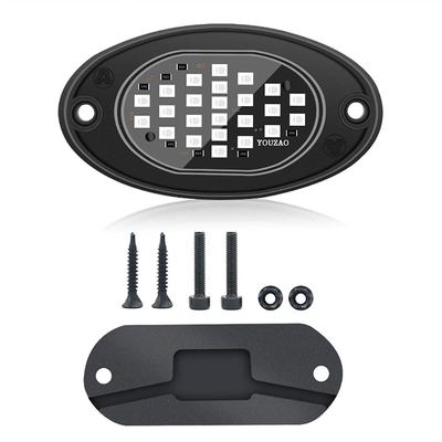 12V Chassis à prova d'água Luz 2835 LED Single Color Pure White 24 LED Rock Light Para Caminhão Jeep ATV UTV Offroad Underglow
