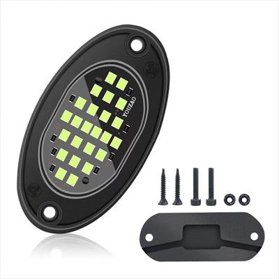 12V Chassis à prova d'água Luz 2835 LED Single Color Pure White 24 LED Rock Light Para Caminhão Jeep ATV UTV Offroad Underglow