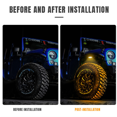 12V Chassis à prova d'água Luz 2835 LED Single Color Pure White 24 LED Rock Light Para Caminhão Jeep ATV UTV Offroad Underglow