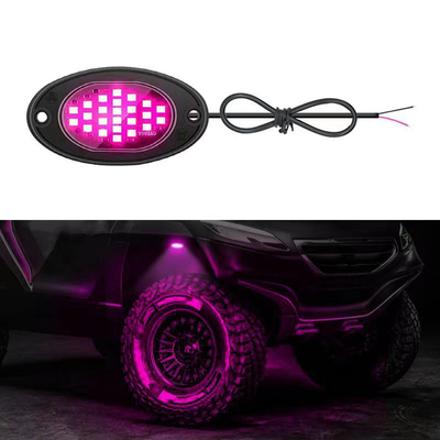12V Chassis à prova d'água Luz 2835 LED Single Color Pure White 24 LED Rock Light Para Caminhão Jeep ATV UTV Offroad Underglow