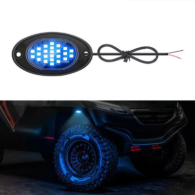 12V Chassis à prova d'água Luz 2835 LED Single Color Pure White 24 LED Rock Light Para Caminhão Jeep ATV UTV Offroad Underglow