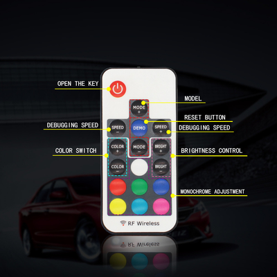 RGB SMD 5050 LED Strip IP67 resistente à água LED carro roda Hub Luz de cor RGB rodas LED luzes para jantes de carro com App Control