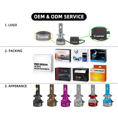 O3 12V 55W farol automotivo H1 H3 H4 H7 H11 9005 do diodo emissor de luz de 12000 lúmens bulbo conduzido 9006 D2H do farol