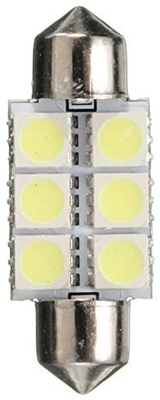 Da abóbada interior do bulbo de lâmpada das luzes do carro do diodo emissor de luz 6SMD do festão C5W 5050 C.C. branca azul 12V 31mm 36mm 39mm 41mm