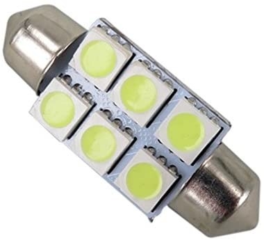 Da abóbada interior do bulbo de lâmpada das luzes do carro do diodo emissor de luz 6SMD do festão C5W 5050 C.C. branca azul 12V 31mm 36mm 39mm 41mm