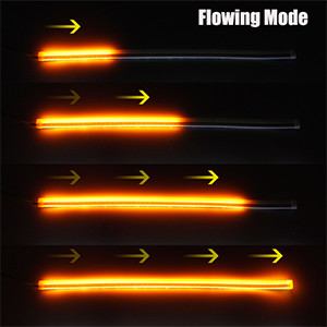 Luzes de corrida de fluxo do dia de Drl do silicone da barra 45CM 17,7 do” tiras de tubo do diodo emissor de luz de Amber Flexible branco